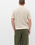 Cotton Rich Textured Knitted Polo Shirt