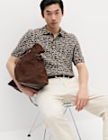 Cotton Rich Textured Knitted Polo Shirt