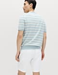 Cotton Rich Striped Knitted T-Shirt