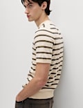 Cotton Rich Striped Knitted T-Shirt