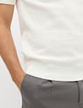Cotton Rich Textured Knitted T-Shirt