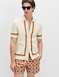 Pure Cotton Tipped Knitted Polo Shirt