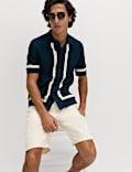 Pure Cotton Tipped Knitted Polo Shirt