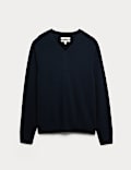 Pull 100 % laine d'agneau à col en V