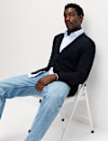 Lambswool Blend V-Neck Cardigan 