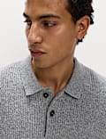 Lambswool Blend Knitted Polo Shirt