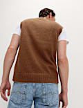 Lambswool Blend V-Neck Knitted Vest