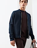 Veste en maille milano à fermeture zippée