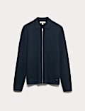 Milano-Knit Collared Neck Knitted Jacket 