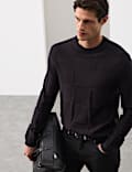 Textured Crew Neck Jumper