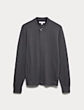 Blouson à col baseball en maille milano