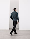 Rollkragenpullover aus reiner Wolle mit Wellenmuster