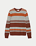 Supersoft Striped Chunky Crew Neck Jumper