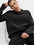 Relaxed Ombre Crew Neck Jumper with Wool