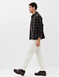 Checked Button Through Knitted Jacket
