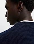 Supersoft Ribbed Crew Neck Jumper with Wool