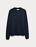 Supersoft Ribbed Crew Neck Jumper with Wool