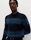 Supersoft Ombre Crew Neck Jumper with Wool