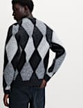 Argyle Hazy Knit Crew Neck Jumper