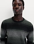 Supersoft Stripe Crew Neck Jumper with Wool