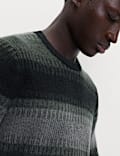 Supersoft Stripe Crew Neck Jumper with Wool