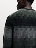 Supersoft Stripe Crew Neck Jumper with Wool