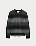 Supersoft Stripe Crew Neck Jumper with Wool