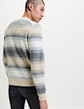 Supersoft Stripe Crew Neck Jumper with Wool