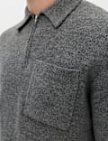 Supersoft Quarter Zip Knitted Polo Shirt