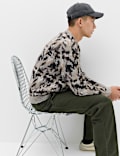 Regular Fit Checked Crew Neck Jumper