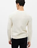 Superweicher Pullover mit Rundhalsausschnitt und Wollanteil