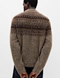 With Wool Fair Isle Crew Neck Jumper