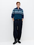 Fair Isle Half Zip Jumper with Wool