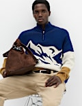 Cotton Rich Mountain Half Zip Jumper