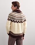 Alpaca Blend Fair Isle Half Zip Jumper