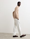 Pure Lambswool Cable Roll Neck Jumper