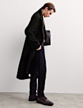 Pure Wool Double Breasted Revere Overcoat