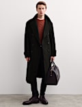 Pure Wool Double Breasted Revere Overcoat