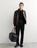 Burnished Leather Harrington Jacket