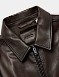 Burnished Leather Harrington Jacket