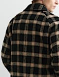 Pure Wool Check Overcoat