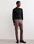 Merino Wool with Silk Knitted Polo Shirt