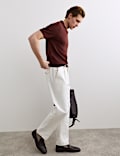 Merino Wool with Silk Knitted Polo Shirt
