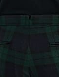 Tailored Fit British Check Suit Trousers