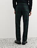 Tailored Fit British Check Suit Trousers