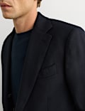 Tailored Fit Italian Wool Flannel Suit Jacket