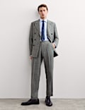 Tailored Fit Pure Wool Double Breasted Check Jacket
