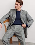 Tailored Fit Pure Wool Double Breasted Check Jacket