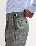 Tailored Fit Italian Wool Check Trousers