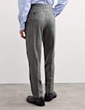 Tailored Fit Italian Wool Check Trousers